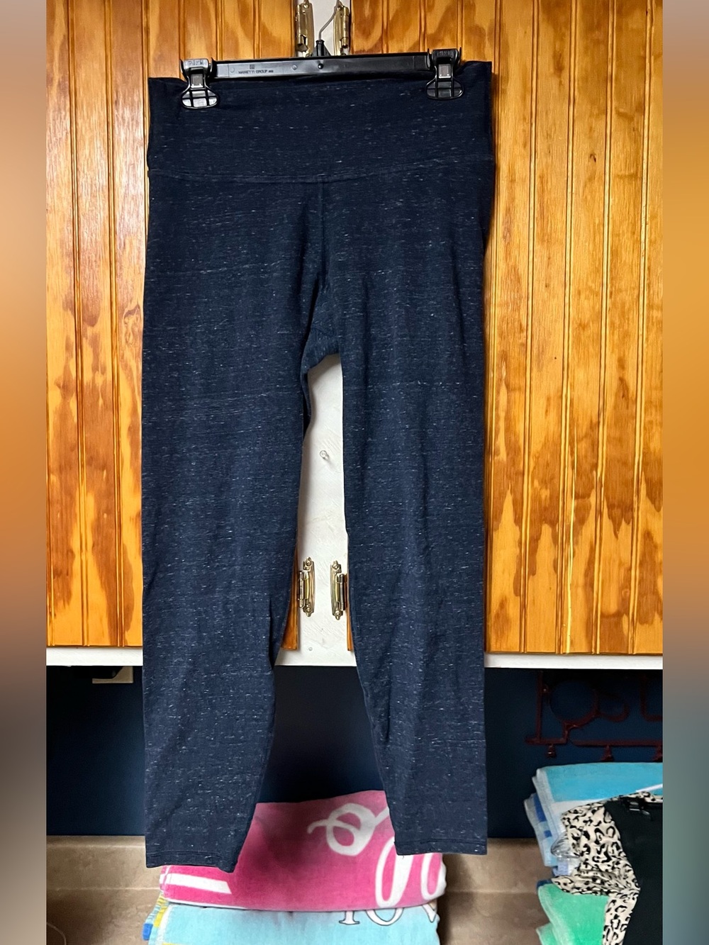 Old Navy Active Heathered Dark Navy leggings size L